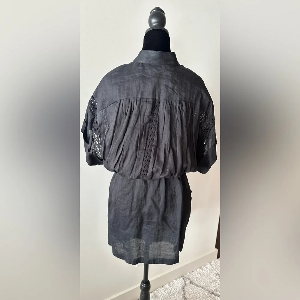 Frame Linen Eyelet Mini Dress NWOT - Picture 8 of 9